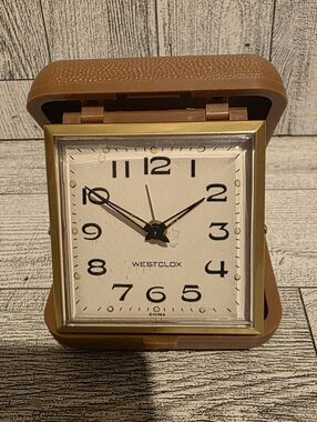 Westclox Brown Travel Alarm Clock
